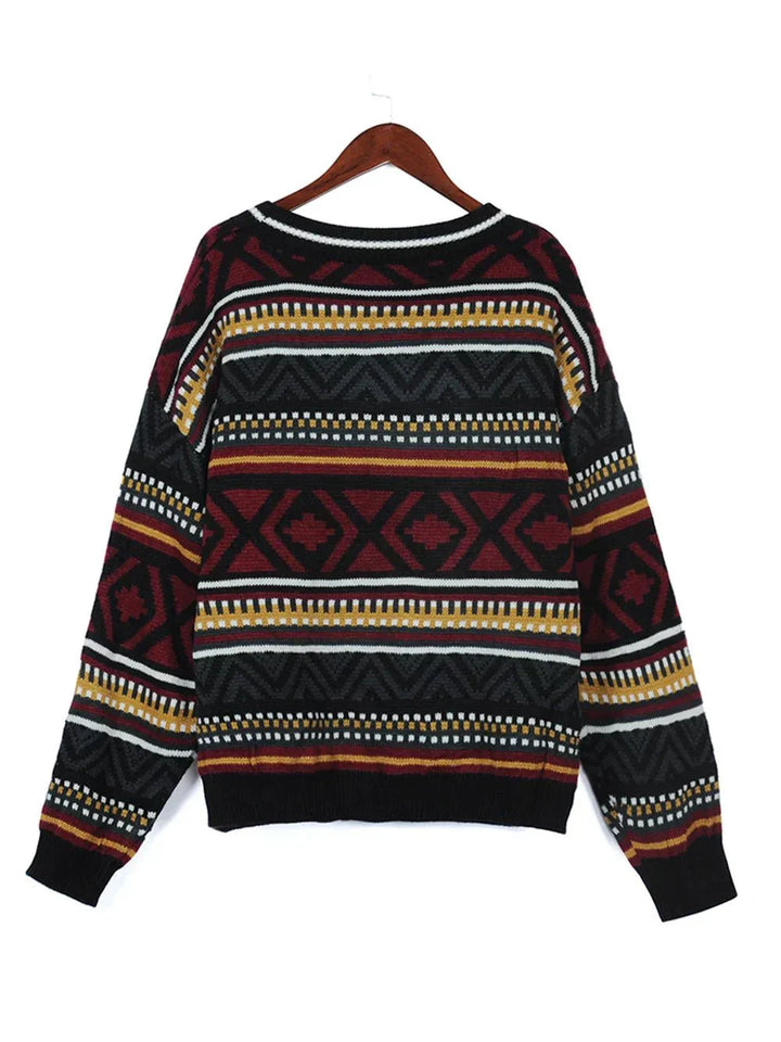 Vilma | Stilfuld Dame Sweater Med Geometrisk Print - Freya Kobenhavn
