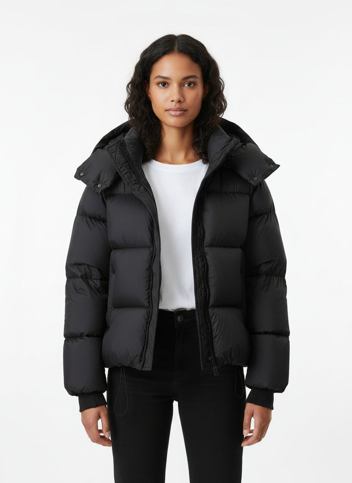 Andrea | Kvinders Quiltet Vinter Pufferjakke med Hætte