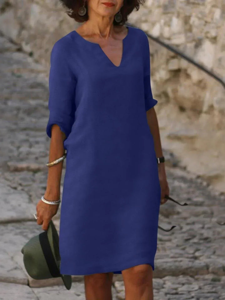 Josette™ | Elegant kjole med V-hals - Freya Kobenhavn