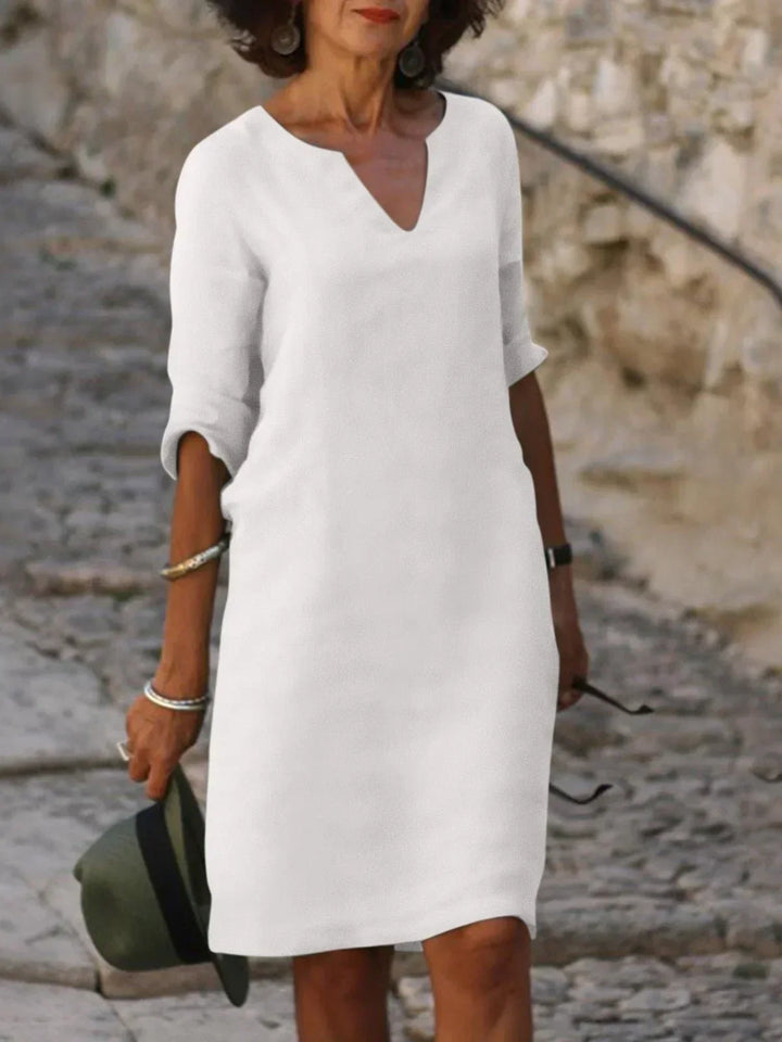 Josette™ | Elegant kjole med V-hals - Freya Kobenhavn
