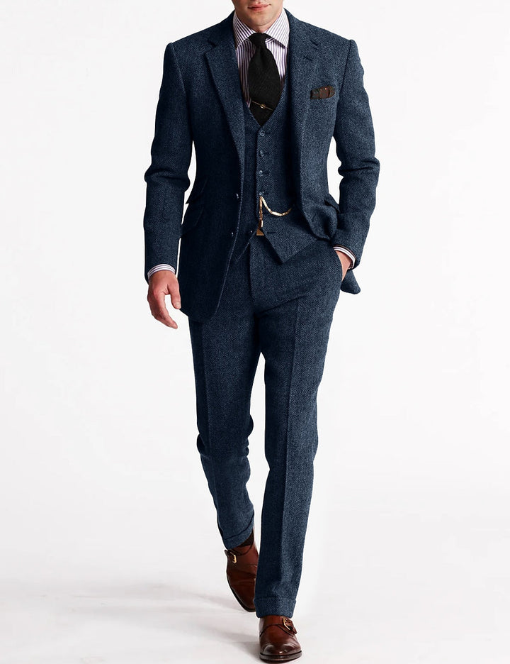 Silas | Herre Elegant Tredelt Slim Fit Jakkesæt - Freya Kobenhavn