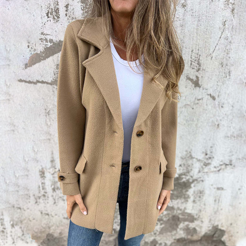 Wilma | Elegant Og Stilfuld Vinterfrakke Med Knapper - Freya Kobenhavn