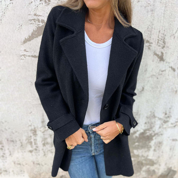 Wilma | Elegant Og Stilfuld Vinterfrakke Med Knapper - Freya Kobenhavn