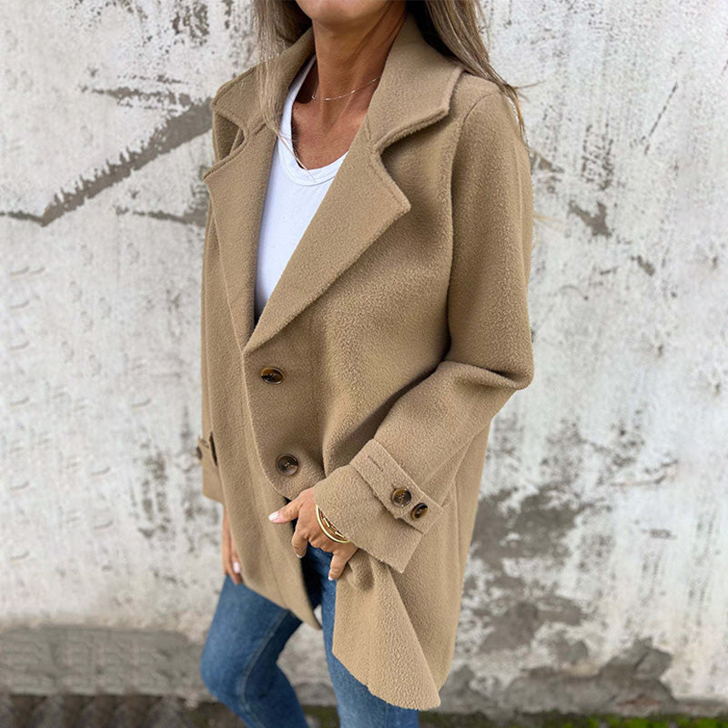 Wilma | Elegant Og Stilfuld Vinterfrakke Med Knapper - Freya Kobenhavn