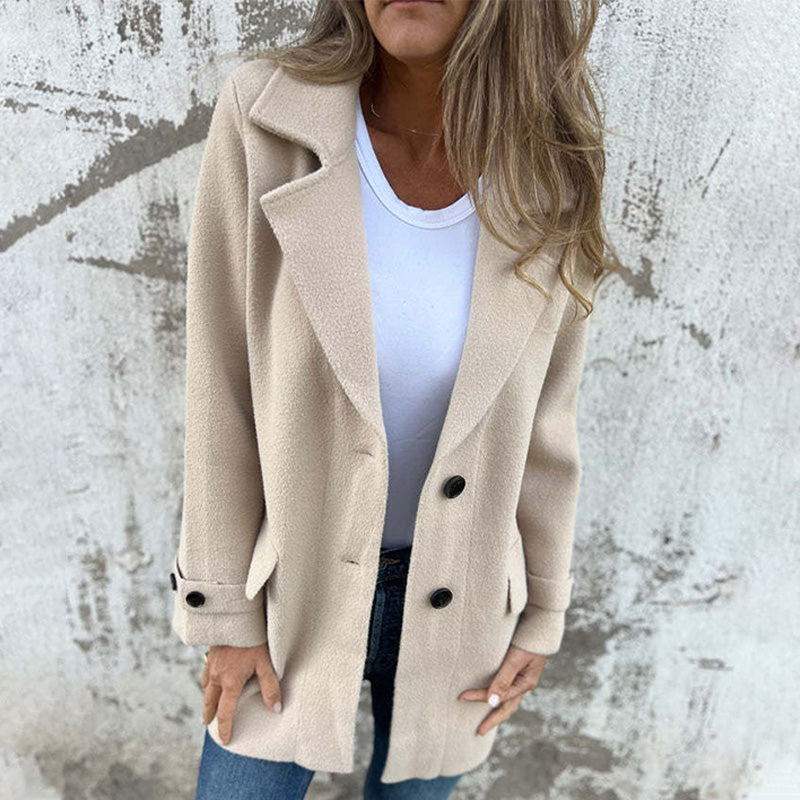 Wilma | Elegant Og Stilfuld Vinterfrakke Med Knapper - Freya Kobenhavn