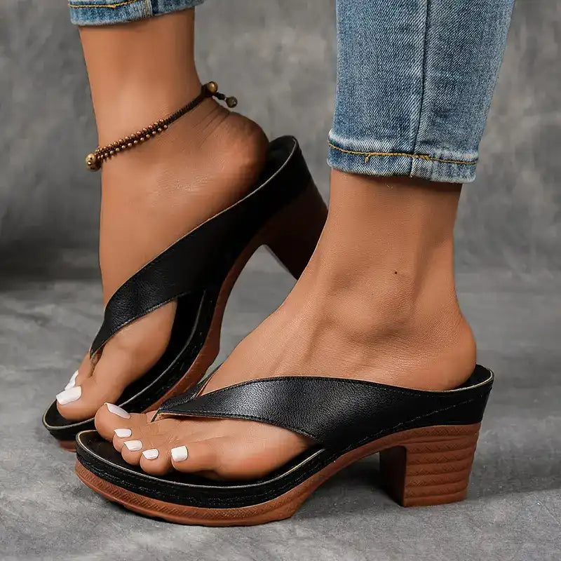 Sophia | Komfortable og Stilfulde Sandaler med Hæl - Freya Kobenhavn