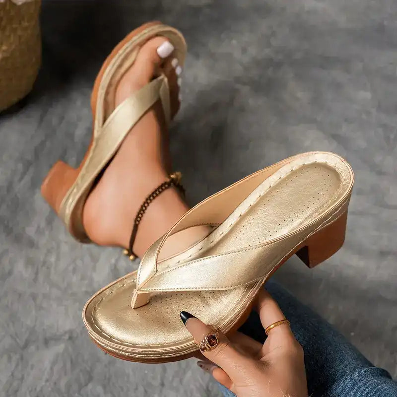 Sophia | Komfortable og Stilfulde Sandaler med Hæl - Freya Kobenhavn