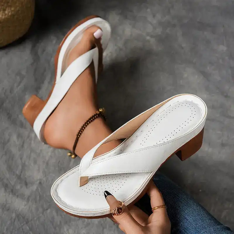 Sophia | Komfortable og Stilfulde Sandaler med Hæl - Freya Kobenhavn