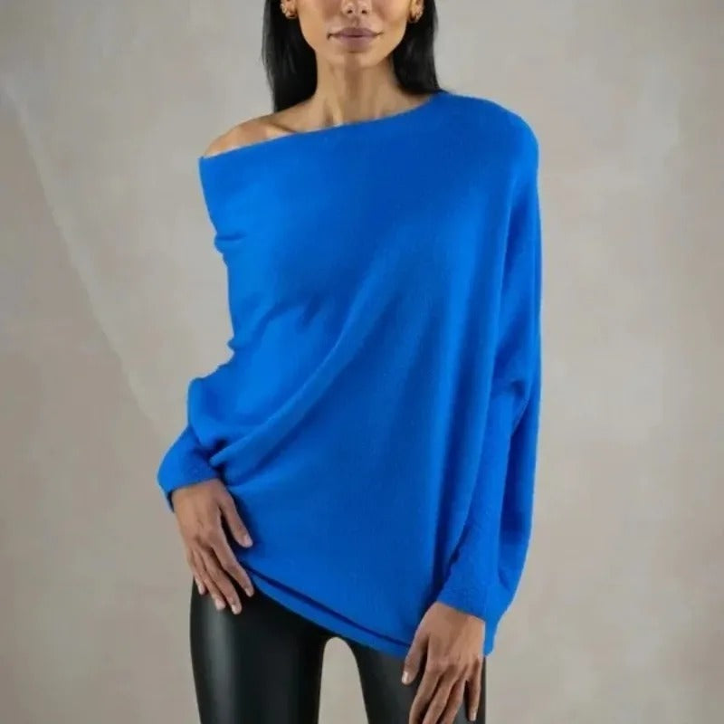 Johanne | Dame Off-Shoulder Sweater med Løs Pasform - Freya Kobenhavn