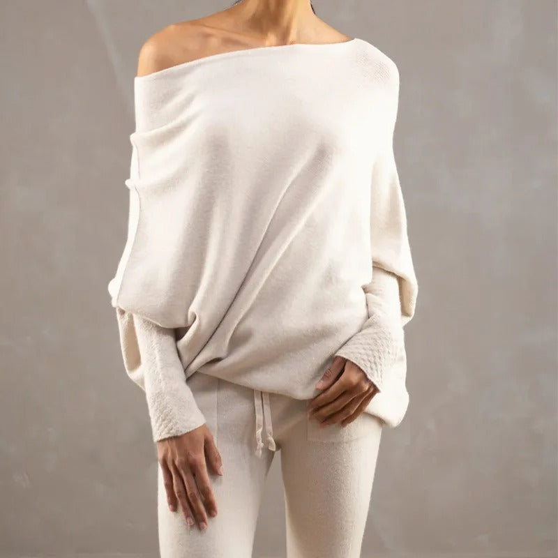 Johanne | Dame Off-Shoulder Sweater med Løs Pasform - Freya Kobenhavn