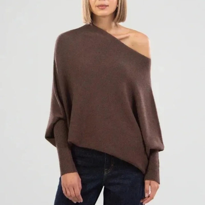 Johanne | Dame Off-Shoulder Sweater med Løs Pasform - Freya Kobenhavn