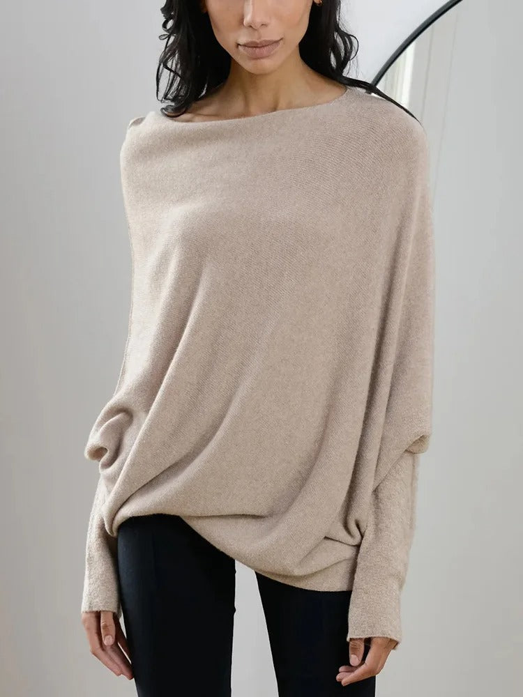 Johanne | Dame Off-Shoulder Sweater med Løs Pasform - Freya Kobenhavn
