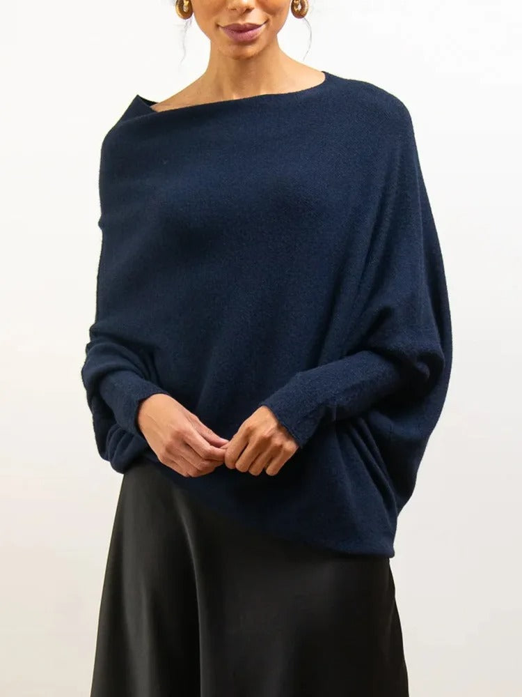 Johanne | Dame Off-Shoulder Sweater med Løs Pasform - Freya Kobenhavn