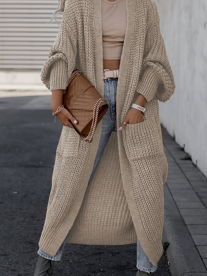 Agnete | Vinter Lang Strikket Cardigan Dame