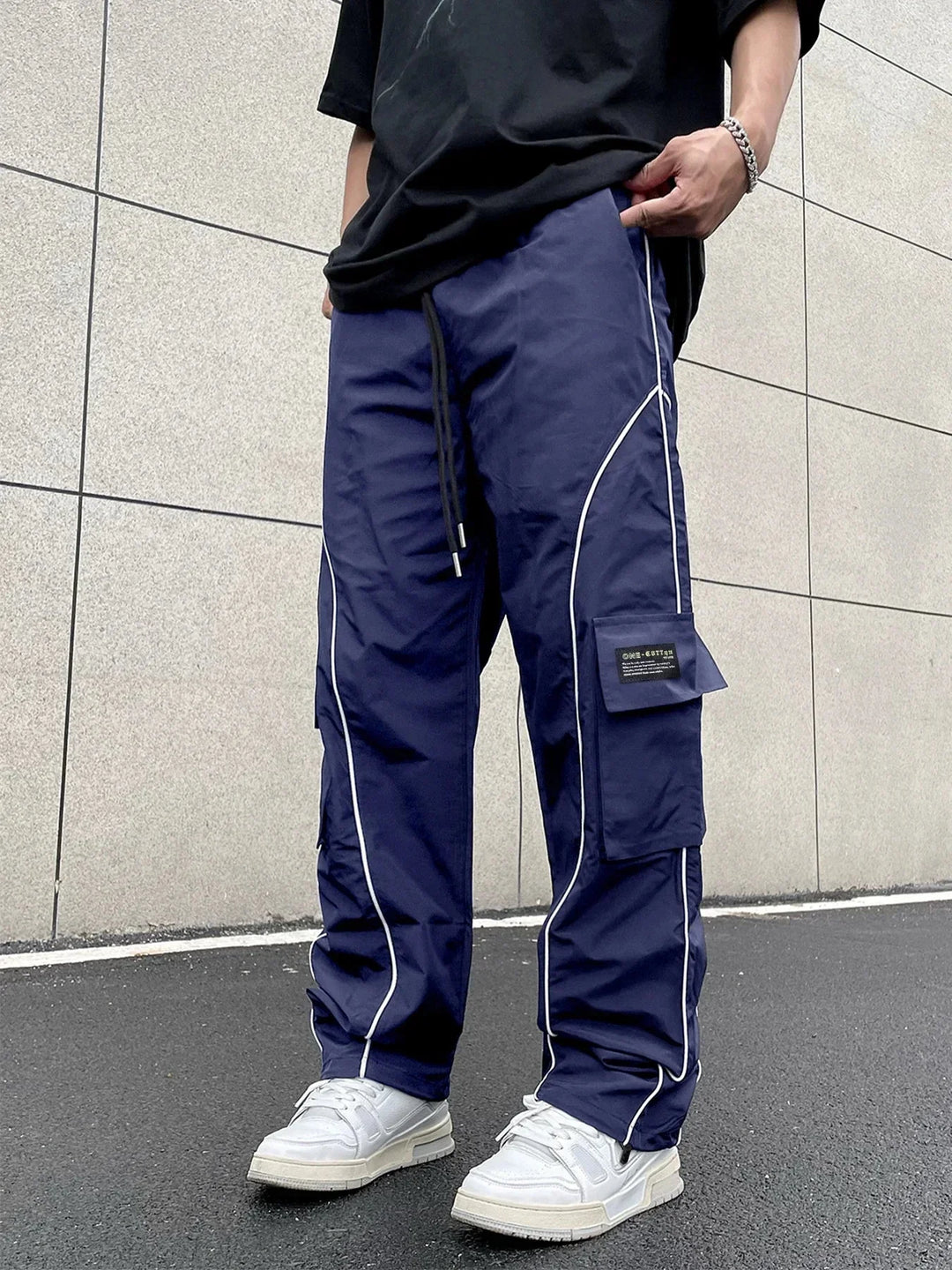 Adrian | Herre Casual Loose-Fit Cargo Bukser Med Sidestriber - Freya Kobenhavn