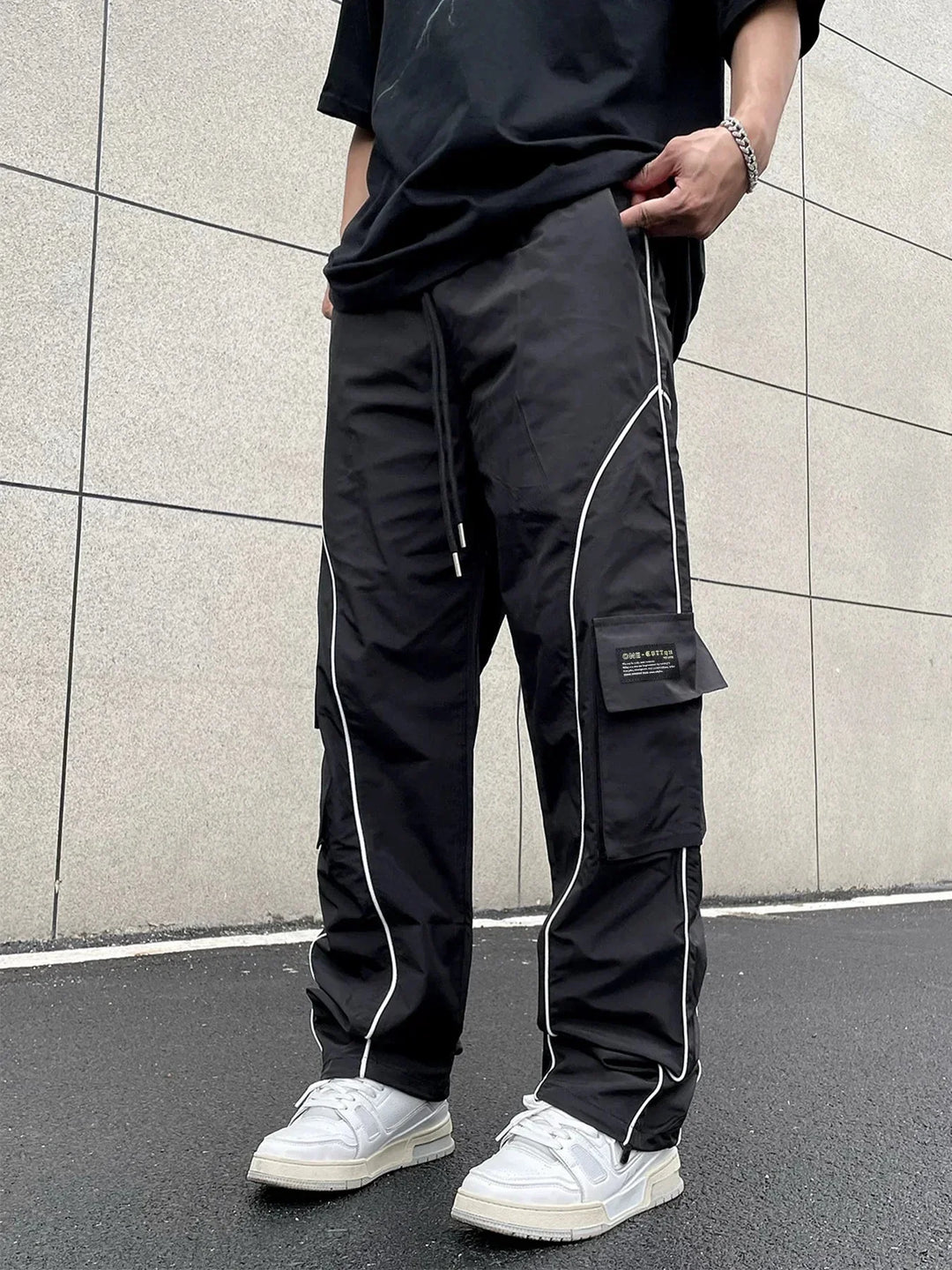 Adrian | Herre Casual Loose-Fit Cargo Bukser Med Sidestriber - Freya Kobenhavn