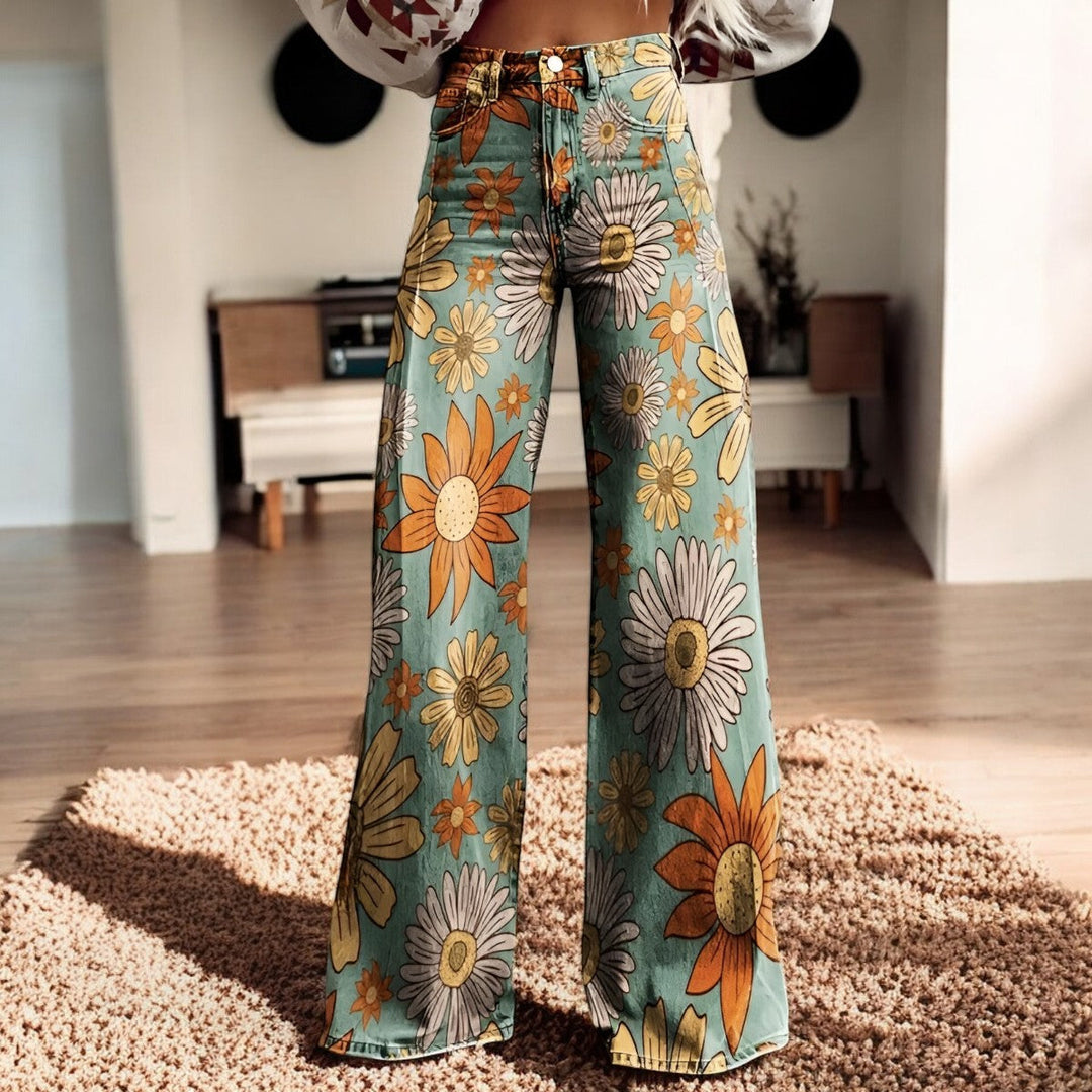 Elvira | Stilfulde Casual Blomstrede Bukser - Freya Kobenhavn