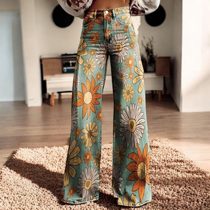 Elvira | Stilfulde Casual Blomstrede Bukser - Freya Kobenhavn